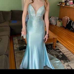 Sherri Hill Prom Dress Size 2 Aqua